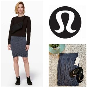 Lululemon Boulevard Bliss Travel Knit Ruched Body Con Pencil Stretchy Skirt